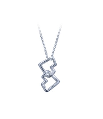 Hearts Intertwined Silver Necklace SPE-5447